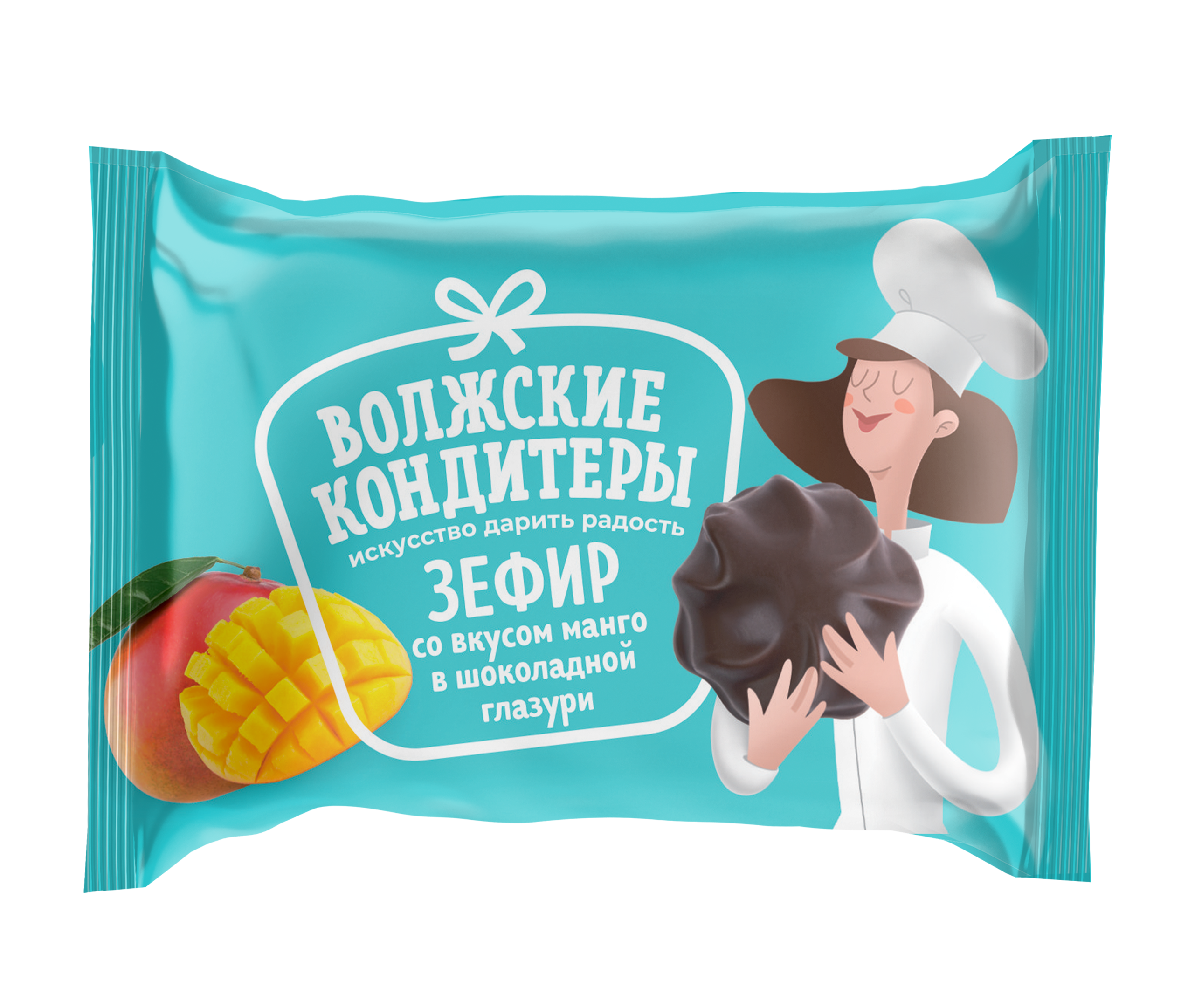Зефир со вкусом манго в шоколадной глазури