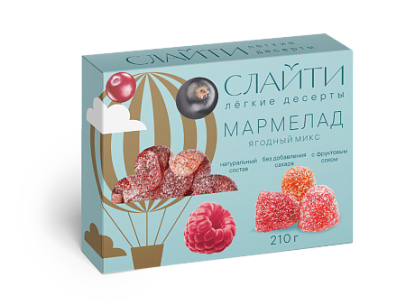 Мармелад без добавления сахара "Ягодный микс"