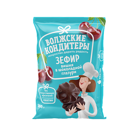 Зефир "Вишня" в шоколадной глазури