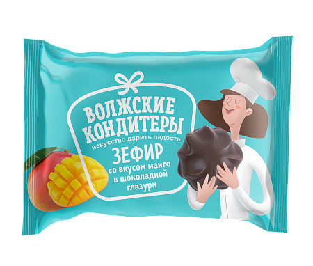 Зефир со вкусом манго в шоколадной глазури