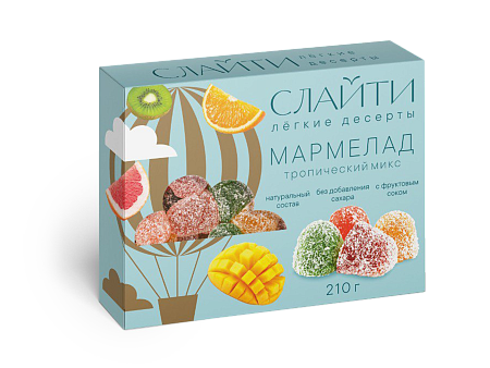 Мармелад без добавления сахара "Тропический микс"