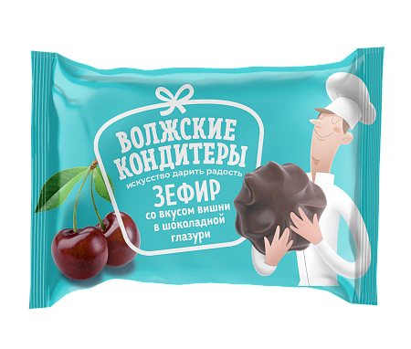 Зефир со вкусом вишни в шоколадной глазури