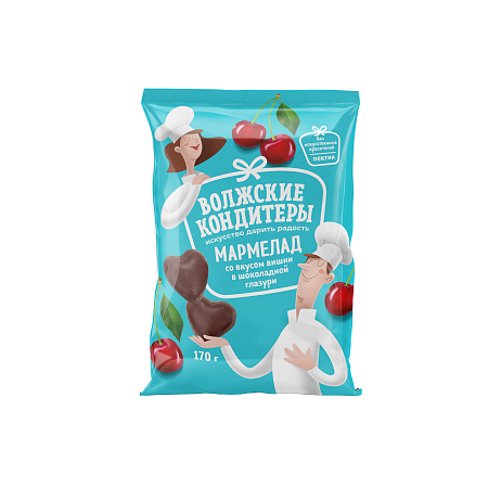 Мармелад со вкусом вишни в шоколадной глазури