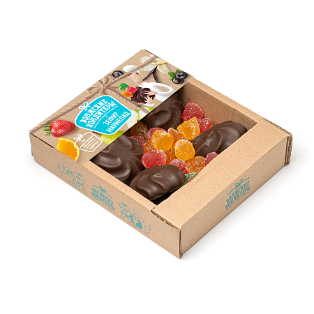 Микс "Зефир ванильный в шоколадной глазури и мармелад "Ассорти"