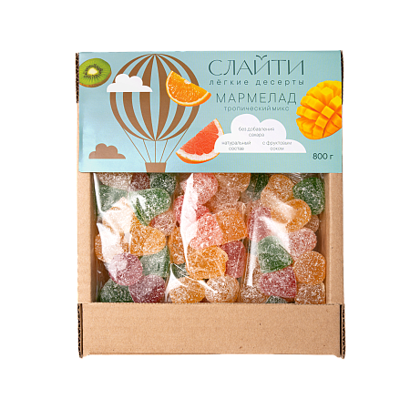 Мармелад без добавления сахара "Тропический микс", 800 г
