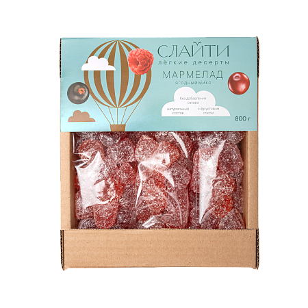 Мармелад без добавления сахара "Ягодный микс", 800 г 